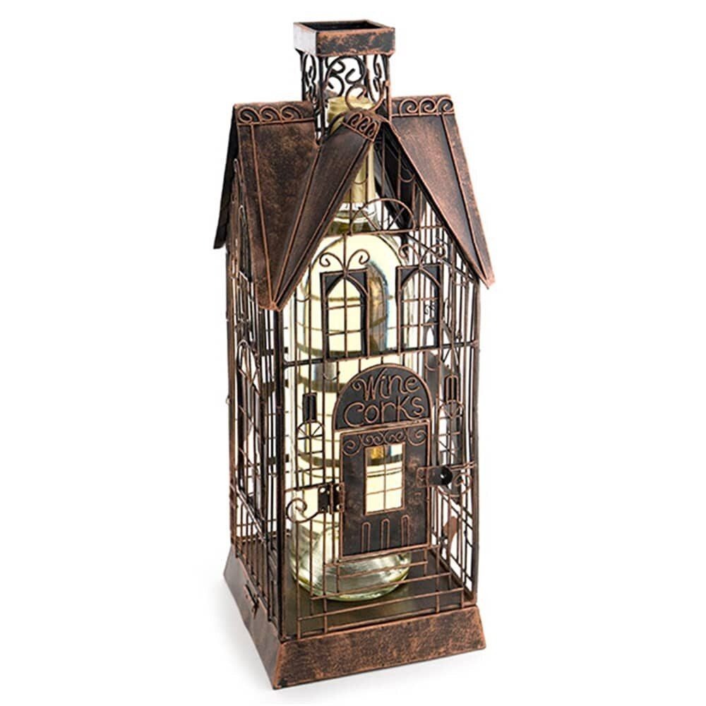 Cork Cage House of Corks Handmade‎ from metal finished with a soft brown patina